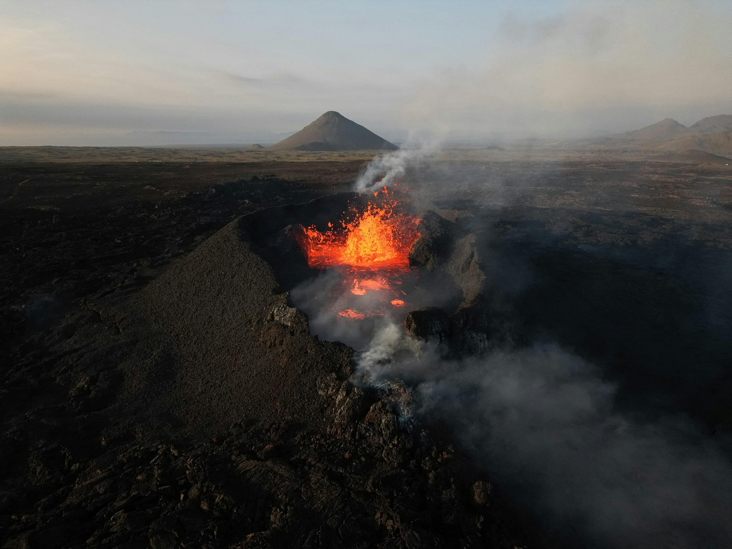 Fagradalsfjall Volcanic Eruption Landscape in Reykjanes