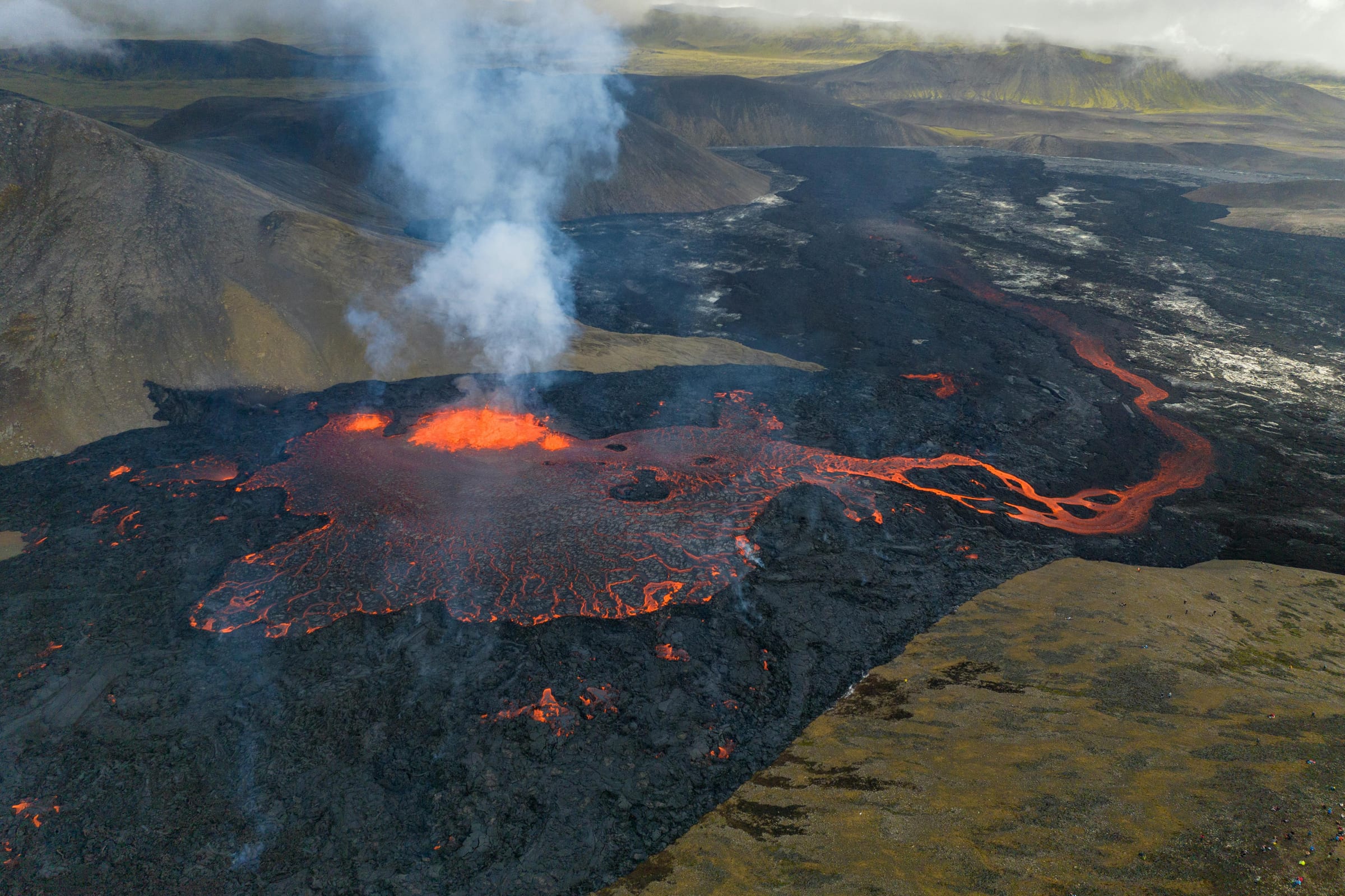 Fagradalsfjall Volcanic Eruption Landscape in Reykjanes