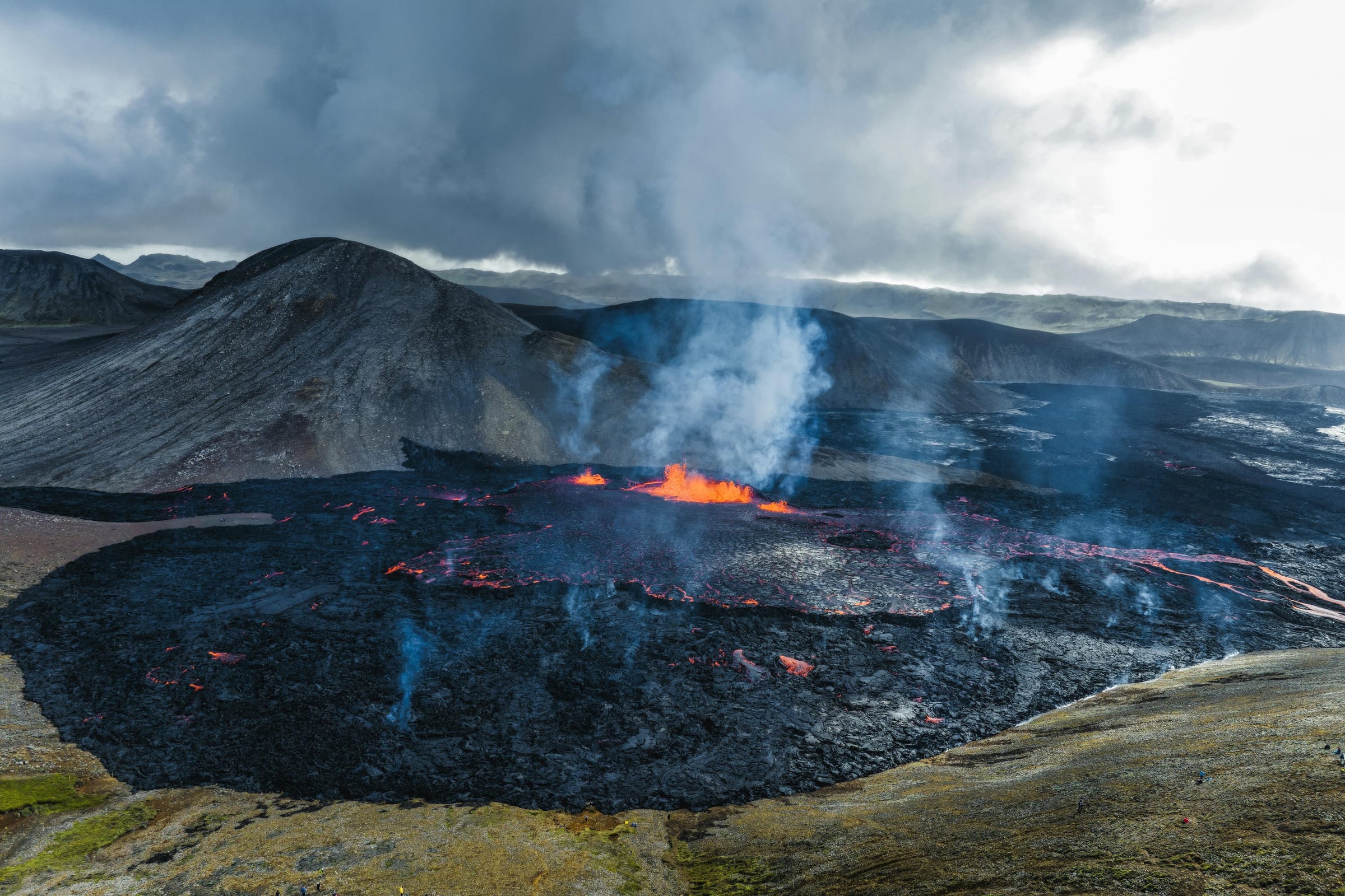 Fagradalsfjall Volcanic Eruption Landscape in Reykjanes