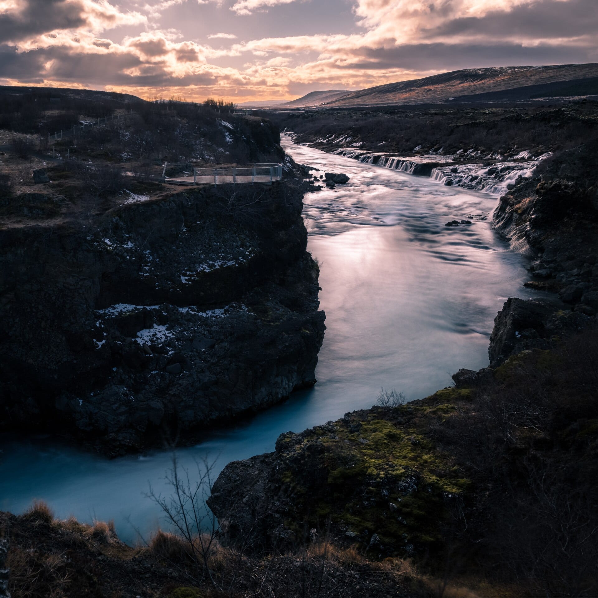 Hraunfossar & Barnafoss Waterfalls in West Iceland (Snæfellsnes)