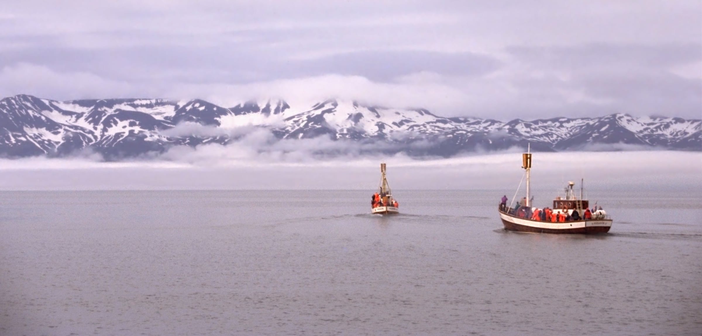 Whale watching ships, Husavík, Iceland